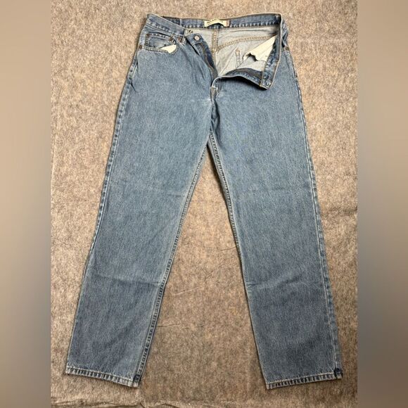 Levi's 550 Jeans Mens 36 X 34 Blue Denim Medium Wash Cotton Relaxed Fit Straight - Picture 1 of 4